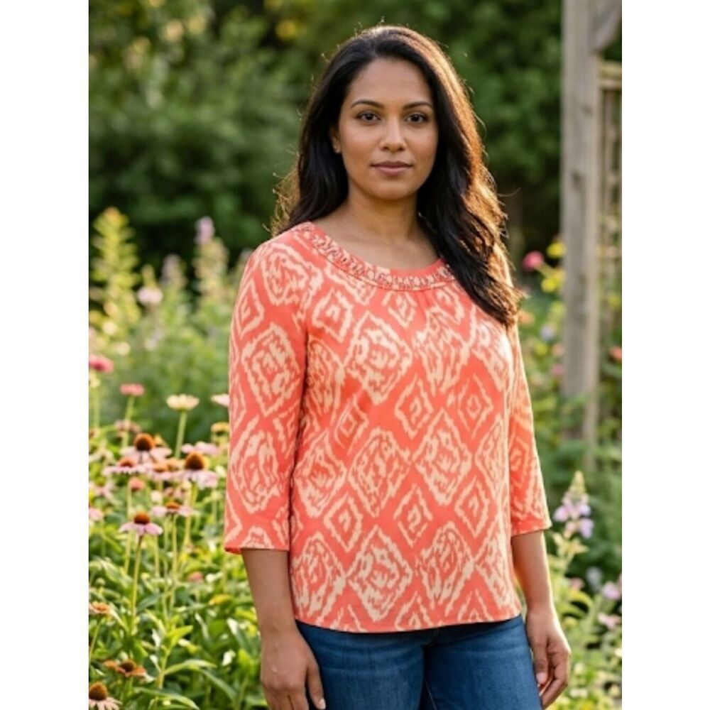Studio Y Top Sz M Melon/Tan